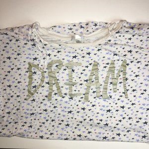 Pajama Top ~ Dream ~ Comfy ~ White ~ Stars